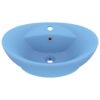 Luxury Basin Overflow Oval Matt Light Blue 58.5x39 cm Ceramic