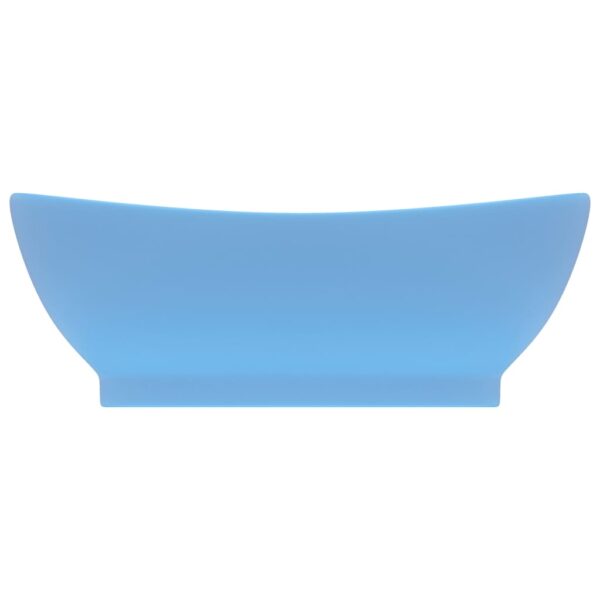 Luxury Basin Overflow Oval Matt Light Blue 58.5x39 cm Ceramic