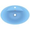 Luxury Basin Overflow Oval Matt Light Blue 58.5x39 cm Ceramic