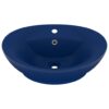 Luxury Basin Overflow Oval Matt Dark Blue 58.5x39 cm Ceramic
