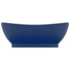 Luxury Basin Overflow Oval Matt Dark Blue 58.5x39 cm Ceramic