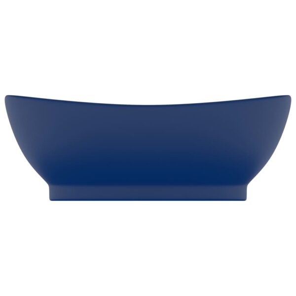 Luxury Basin Overflow Oval Matt Dark Blue 58.5x39 cm Ceramic