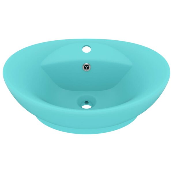 Luxury Basin Overflow Oval Matt Light Green 58.5x39 cm Ceramic