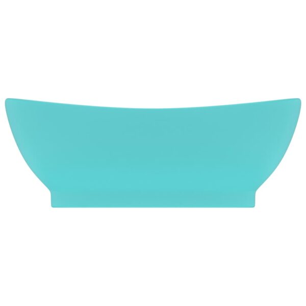 Luxury Basin Overflow Oval Matt Light Green 58.5x39 cm Ceramic