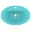 Luxury Basin Overflow Oval Matt Light Green 58.5x39 cm Ceramic
