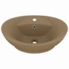 Luxury Basin Overflow Oval Matt Cream 58.5x39 cm Ceramic