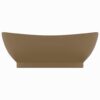 Luxury Basin Overflow Oval Matt Cream 58.5x39 cm Ceramic