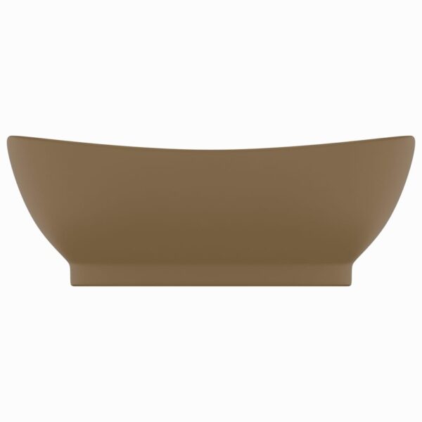 Luxury Basin Overflow Oval Matt Cream 58.5x39 cm Ceramic