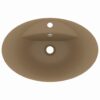 Luxury Basin Overflow Oval Matt Cream 58.5x39 cm Ceramic