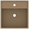 Luxury Basin Overflow Square Matt Cream 41x41 cm Ceramic
