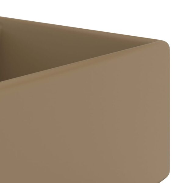 Luxury Basin Overflow Square Matt Cream 41x41 cm Ceramic
