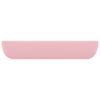 Luxury Basin Rectangular Matt Pink 71x38 cm Ceramic