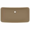 Luxury Basin Rectangular Matt Cream 71x38 cm Ceramic