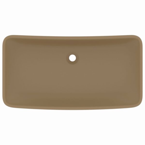 Luxury Basin Rectangular Matt Cream 71x38 cm Ceramic