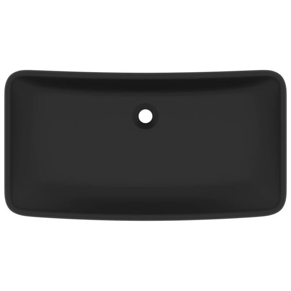 Luxury Basin Rectangular Matt Black 71x38 cm Ceramic