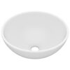 Luxury Bathroom Basin Round Matt White 32.5x14 cm Ceramic
