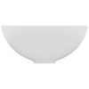 Luxury Bathroom Basin Round Matt White 32.5x14 cm Ceramic