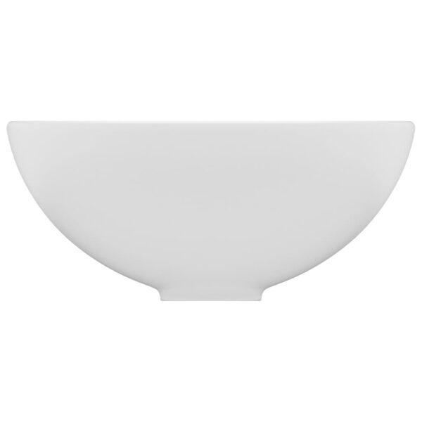 Luxury Bathroom Basin Round Matt White 32.5x14 cm Ceramic