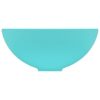 Luxury Bathroom Basin Round Matt Light Green 32.5x14 cm Ceramic