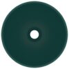 Luxury Bathroom Basin Round Matt Dark Green 32.5x14 cm Ceramic
