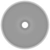 Luxury Bathroom Basin Round Matt Light Grey 32.5x14 cm Ceramic