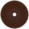 Luxury Bathroom Basin Round Matt Dark Brown 32.5x14 cm Ceramic
