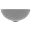 Bathroom Sink Ceramic Light Grey Round
