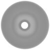 Bathroom Sink Ceramic Light Grey Round