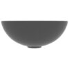Bathroom Sink Ceramic Dark Grey Round