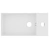 Bathroom Sink with Overflow Ceramic Matt White