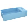 Bathroom Sink with Overflow Ceramic Light Blue