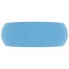 Luxury Wash Basin Round Matt Light Blue 40x15 cm Ceramic