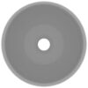 Luxury Wash Basin Round Matt Light Grey 40x15 cm Ceramic