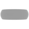 Luxury Wash Basin Round Matt Light Grey 40x15 cm Ceramic