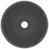 Luxury Wash Basin Round Matt Dark Grey 40x15 cm Ceramic