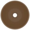 Luxury Wash Basin Round Matt Cream 40x15 cm Ceramic