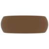 Luxury Wash Basin Round Matt Cream 40x15 cm Ceramic