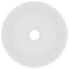 Luxury Wash Basin Round Matt White 40x15 cm Ceramic