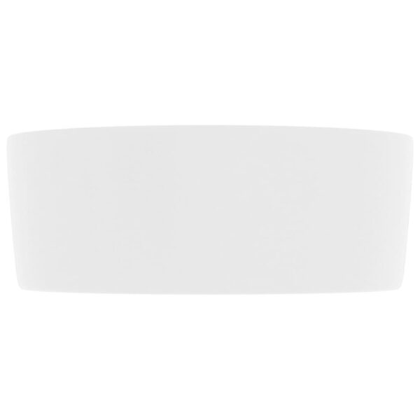 Luxury Wash Basin Round Matt White 40x15 cm Ceramic