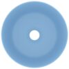 Luxury Wash Basin Round Matt Light Blue 40x15 cm Ceramic