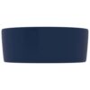 Luxury Wash Basin Round Matt Dark Blue 40x15 cm Ceramic