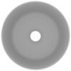 Luxury Wash Basin Round Matt Light Grey 40x15 cm Ceramic