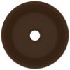 Luxury Wash Basin Round Matt Dark Brown 40x15 cm Ceramic