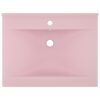 Luxury Basin with Faucet Hole Matt Pink 60x46 cm Ceramic