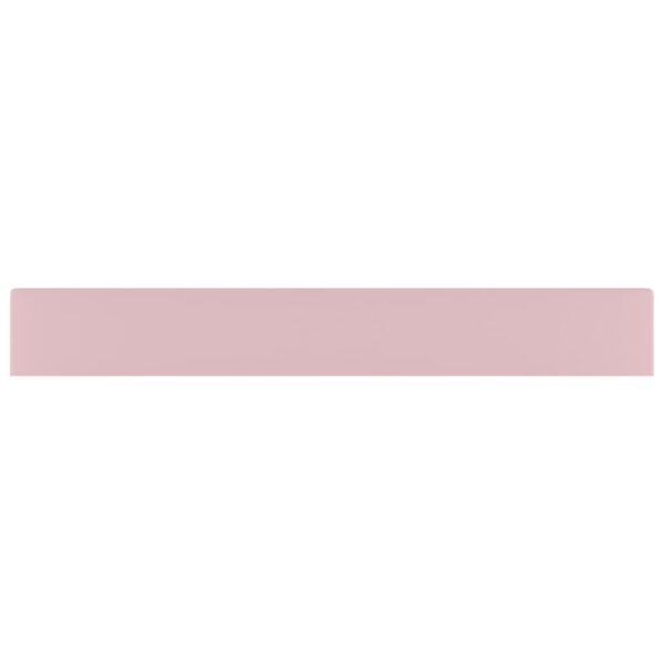 Luxury Basin with Faucet Hole Matt Pink 60x46 cm Ceramic