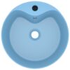 Luxury Wash Basin with Overflow Matt Light Blue 36x13 cm Ceramic