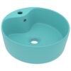 Luxury Wash Basin with Overflow Matt Light Green 36x13 cm Ceramic
