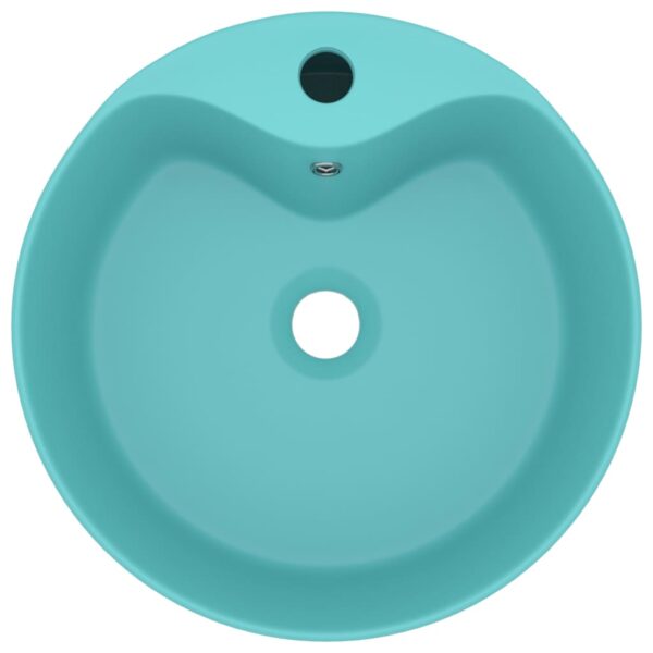 Luxury Wash Basin with Overflow Matt Light Green 36x13 cm Ceramic