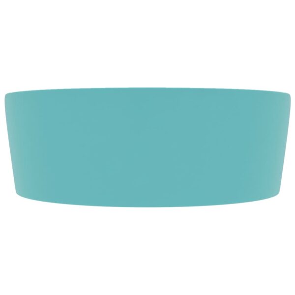 Luxury Wash Basin with Overflow Matt Light Green 36x13 cm Ceramic