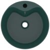 Luxury Wash Basin with Overflow Matt Dark Green 36x13 cm Ceramic